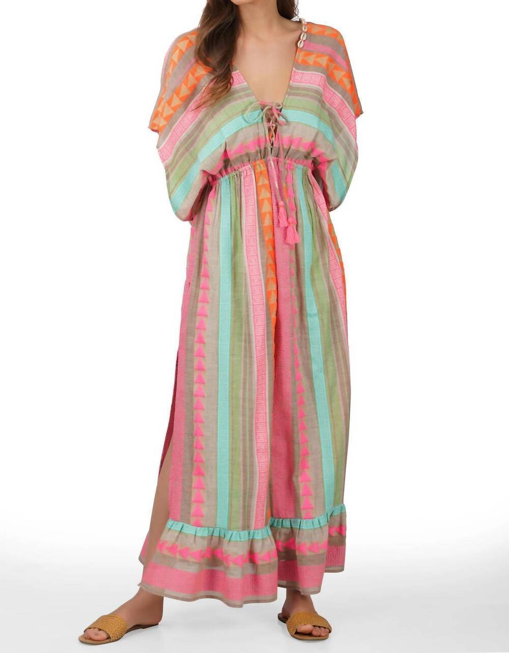 NEW PAANI stephanie beach maxi dress in multicolor